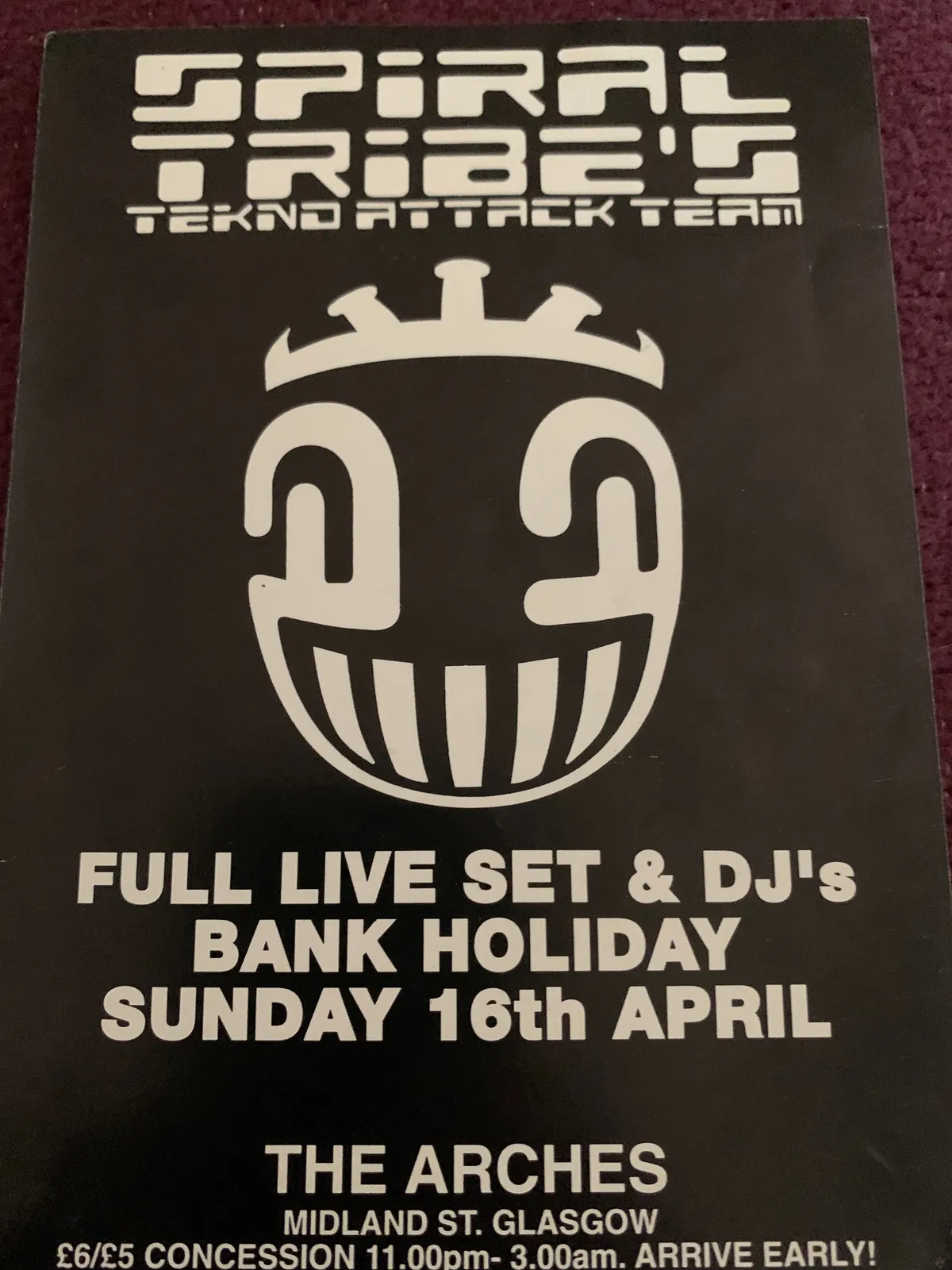Spiral Tribe's Tekno Attack Team - Bank Holiday at The Arches