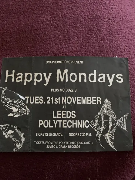 Happy Mondays + MC Buzz B at Leeds Polytechnic