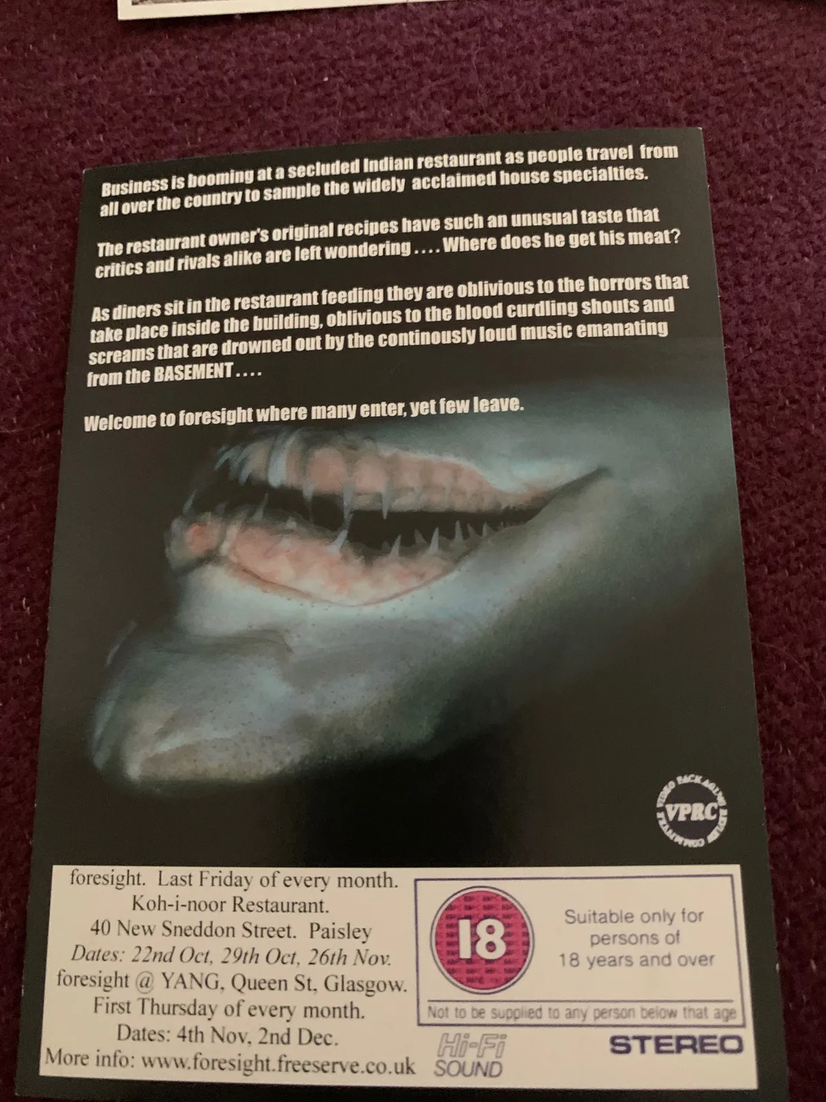 Foresight @ Koh-i-noor - October/November Series