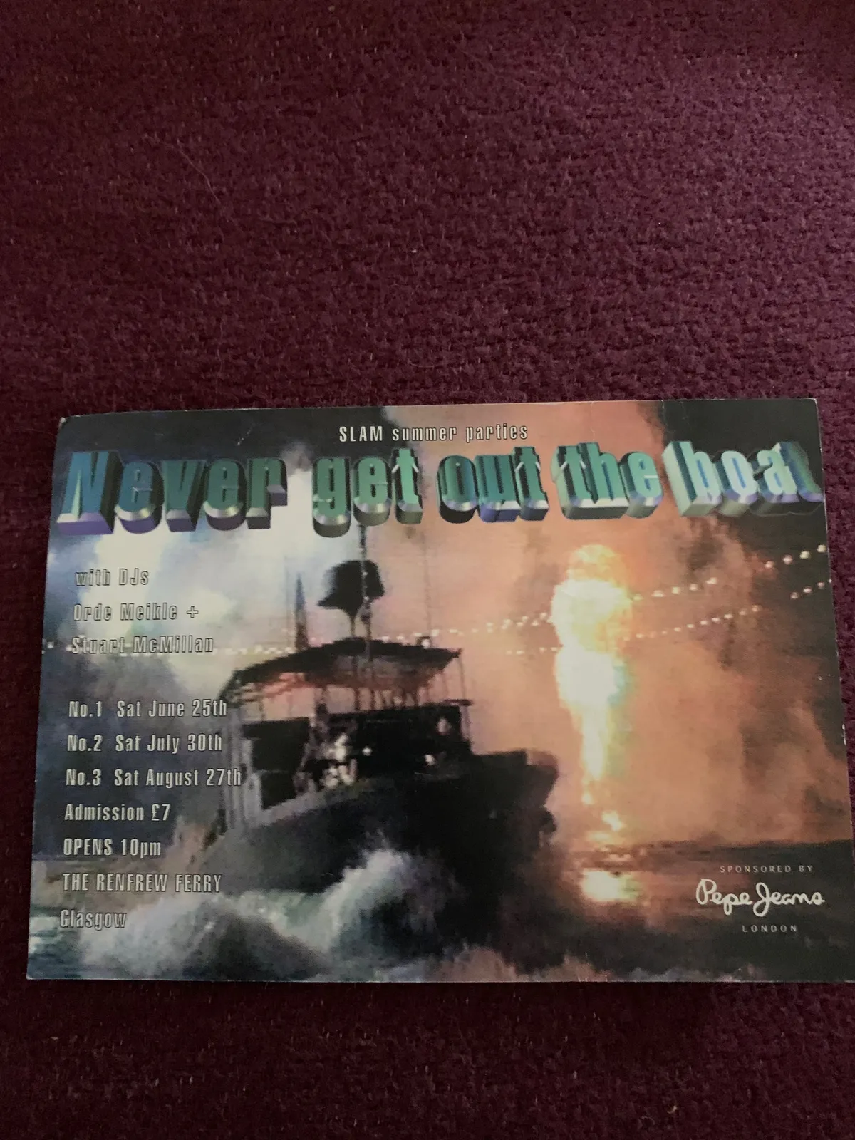 Never Get Out the Boat - Summer Series at Renfrew Ferry